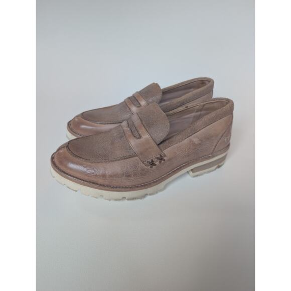 Bed-Stu Reina Cobbler Series Penny Loafers Shoes Brown Leather Size 90